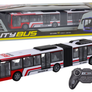 Dálkově ovládaný městský autobus RC červeno-bílý