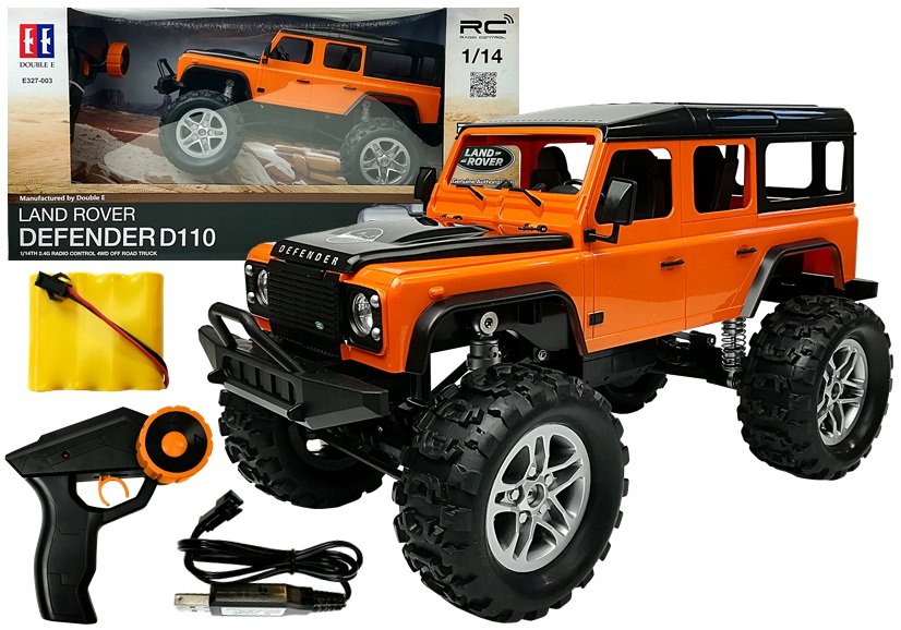Double E Double E Auto na dálkové ovládání Land Rover Defender 4x4 R/C 1:14 oranžové
