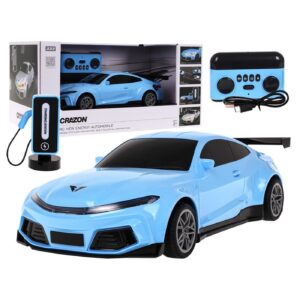 Elektrické auto na dálkové ovládání R/C s nabíjecí stanici modré