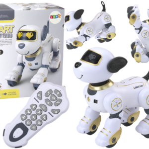 Interaktivní robotický pejsek na dálkové ovládání tančí a plní příkazy zlatý