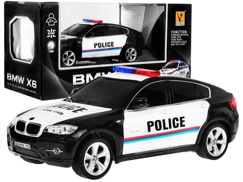 Policejní autíčko na dálkové ovládání R/C BMW X6 1:24