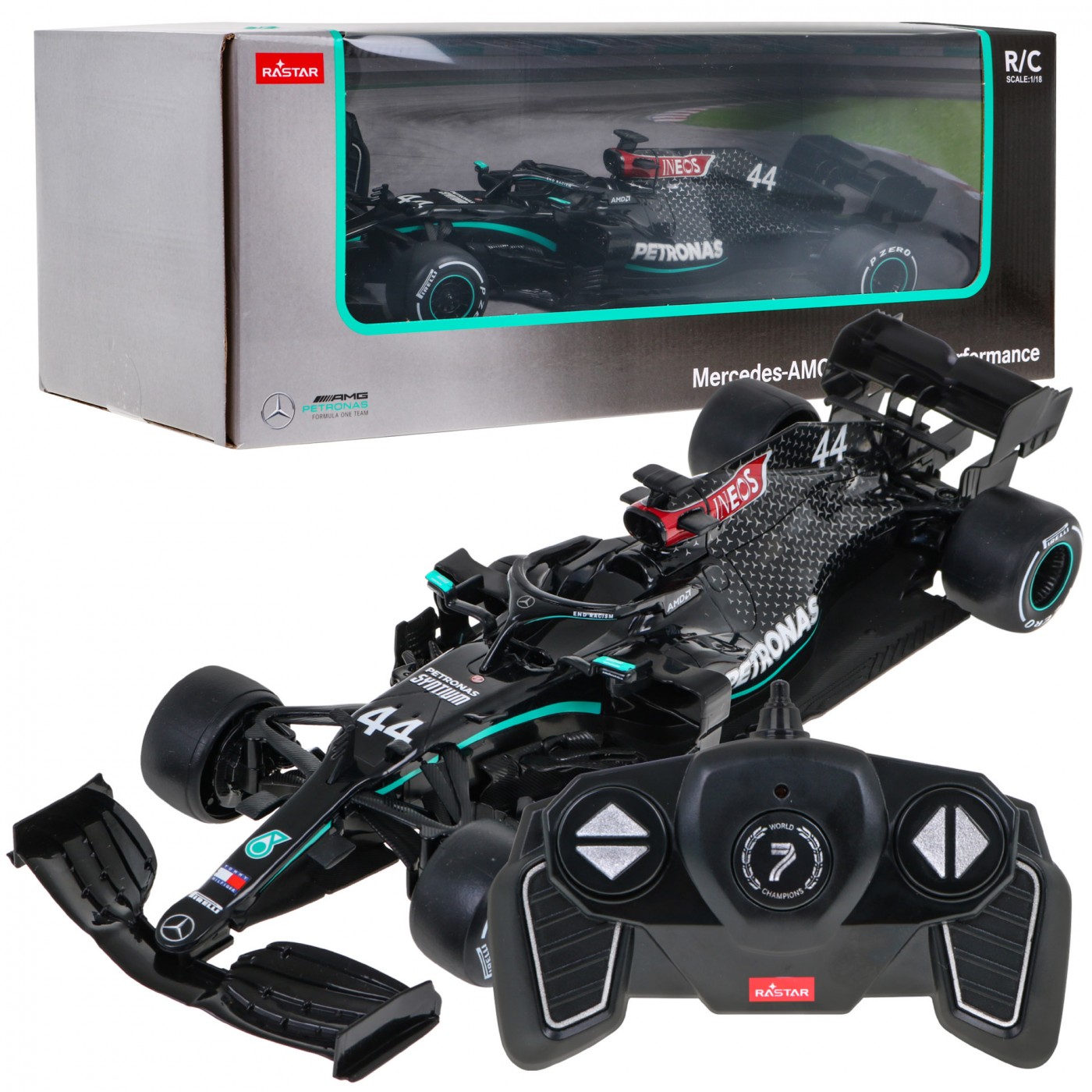 RASTAR Formule na dálkové ovládání R/C Mercedes-AMG F1 W11 EQ Performance 1:18 Rastar