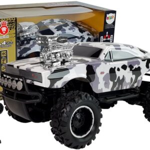 Auto na dálkové ovládání R/C 4x4 bílo-černé maskáčové