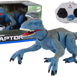 Dinosaurus Velociraptor R/C na dálkové ovládání modrý